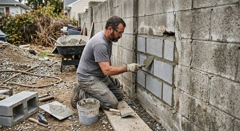 Cinder Block Wall Repair in Sun City West, AZ