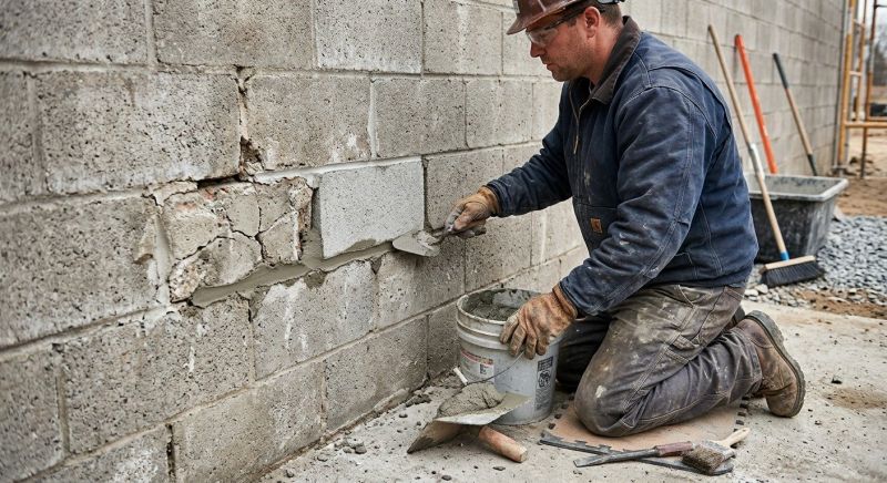 Cinder Block Wall Repair in Sun City West, AZ