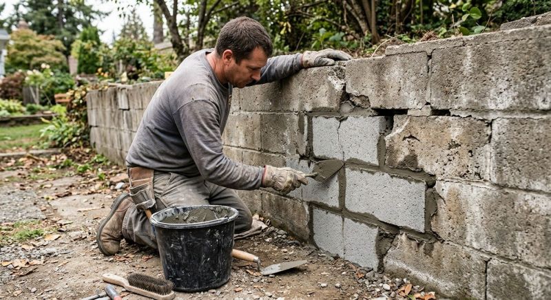 Stone Wall Repair in Avondale, AZ